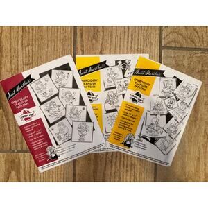 Aunt Martha's Embroidery Transfer Pattern (lot of 3 - Kittens; Snowmen; Bears)